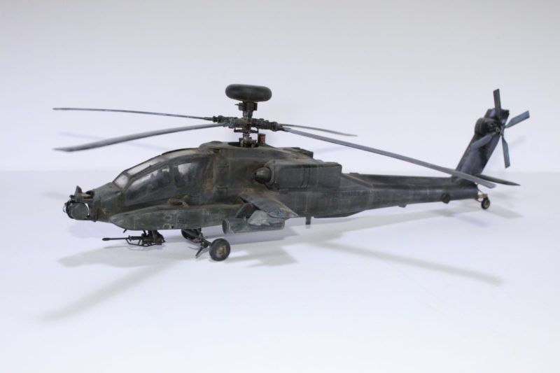 The finished Apache helicopter