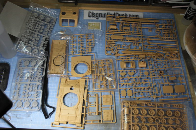 The Parts Laid Out For The GCT 155 Scale Model By Hobby Boss