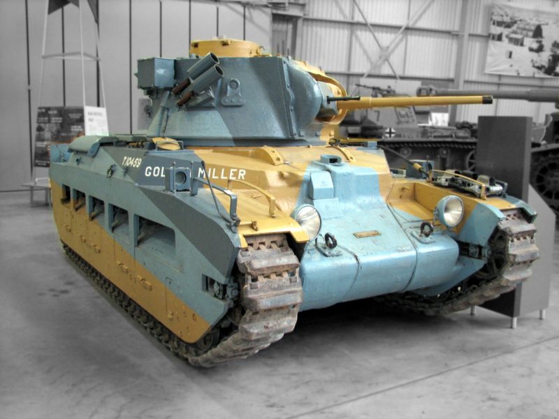 Matilda 2 Tank With A Sand And Blue Paint Job