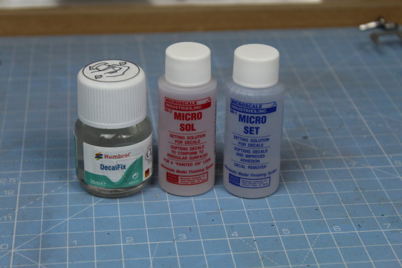 Products which help with applying decals to scale models