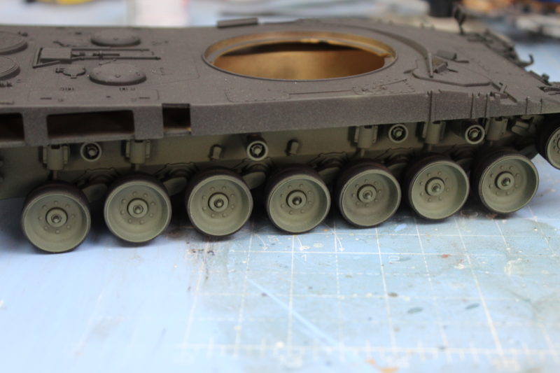 Fitted The Road Wheels And Nuts To The Leopard 2 Tank Model