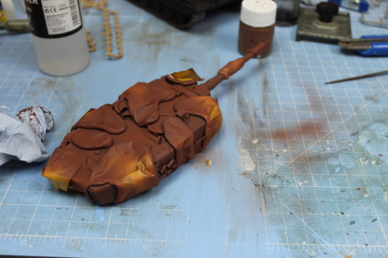 Spray Painted The Leopard 2 Turret With Nato Brown