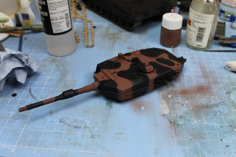 First Part Of The Camo Done On The Leopard 2 Turret