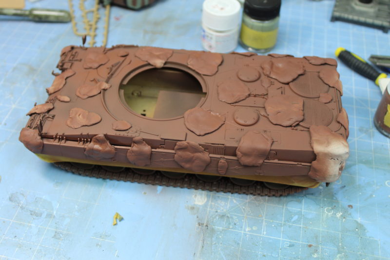 Sprayed The Tank Hull With Nato Brown