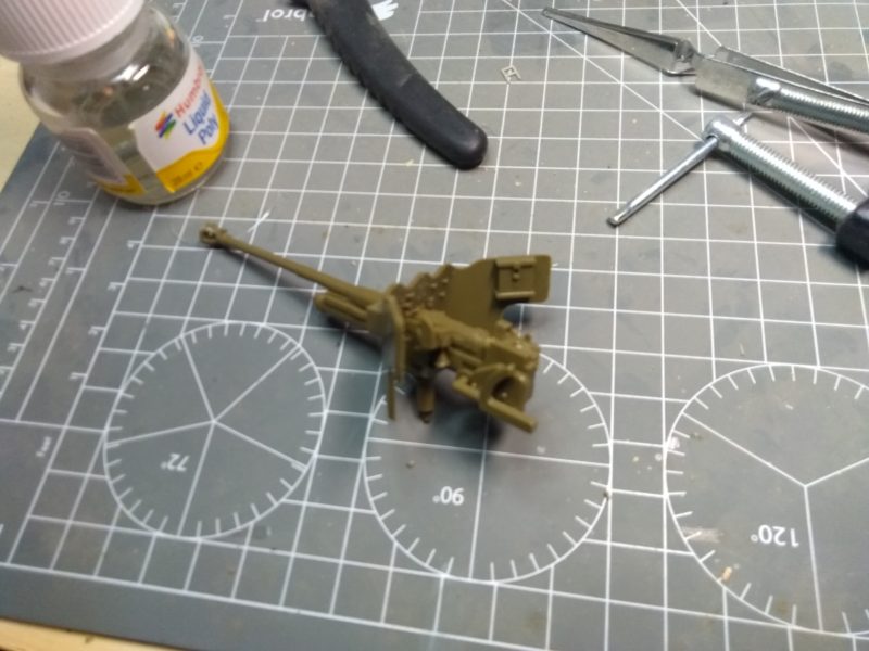 Fitting The 6 Pounder Front Shield On The Tamiya 135th Anti-Tank Gun
