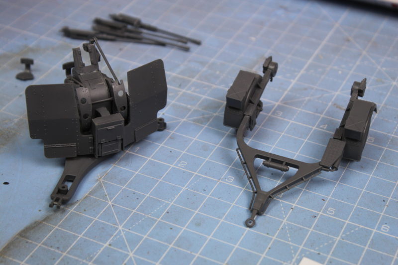 Most Of The Gun Body And Trailer Completed for The 135th Scale 2cm Flakvierling 38