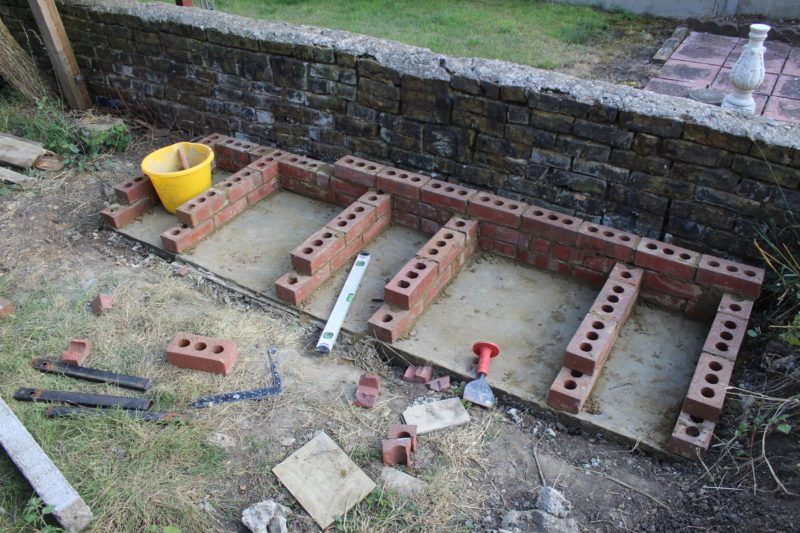 The First Few Row Of Bricks For The New BBQ