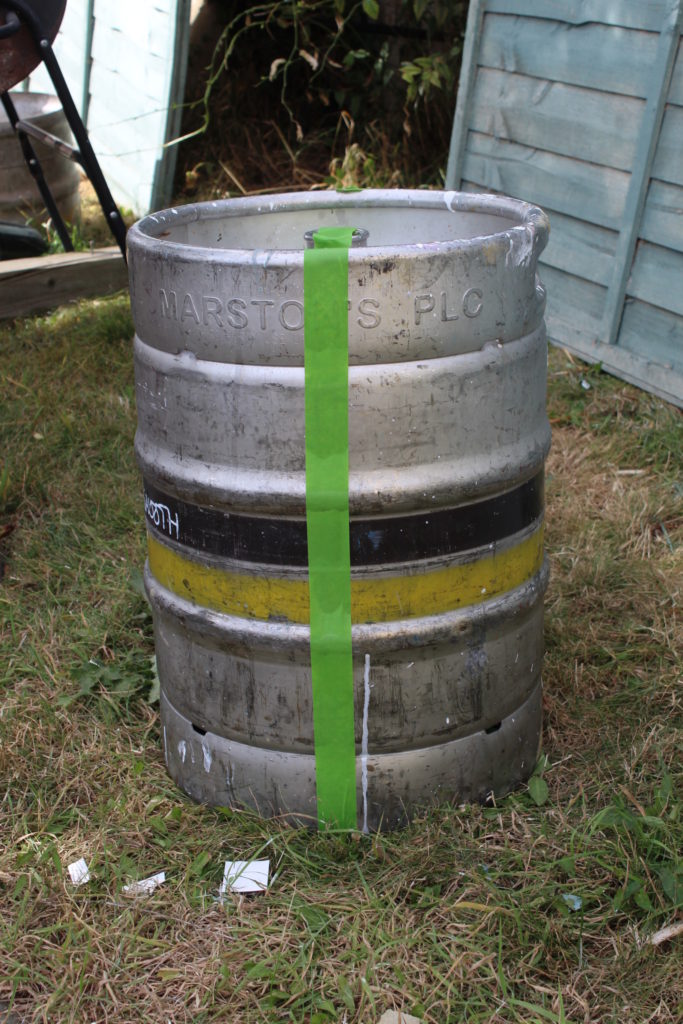 Measured And Taped The Keg For Cutting