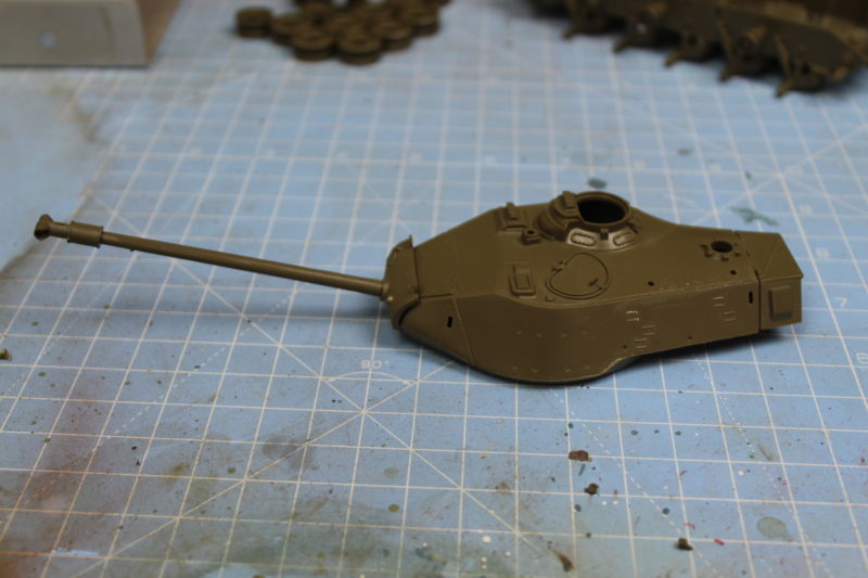 Gun Barrel Fitted To The Turret On The Tamiya Walker Bulldog Tank Model