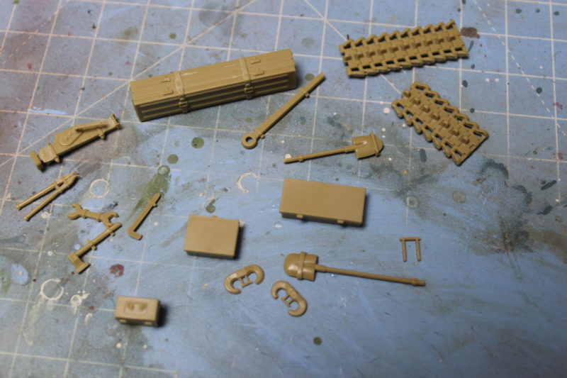 All The Tools And Small Parts For The Modelwagen Prototype Model That Will Need To Be Painted Individually.