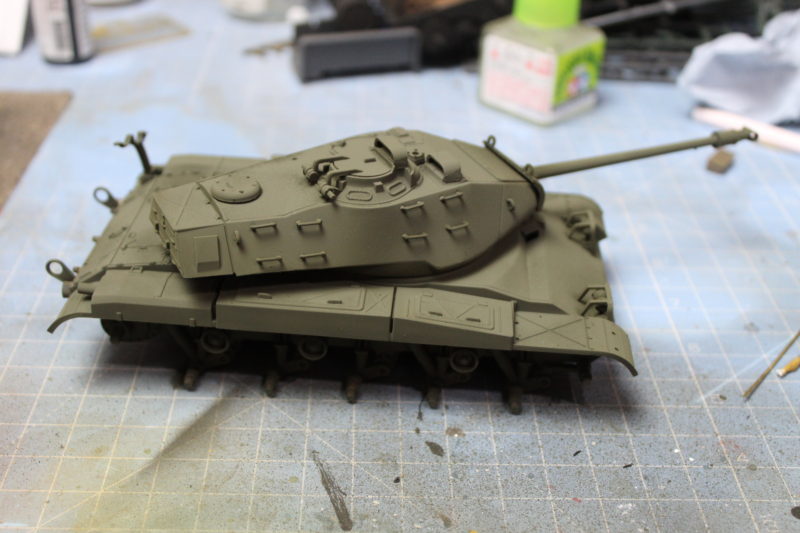 The M41 Walker Bulldog Model Proimed And A Coat Of Olive Drab