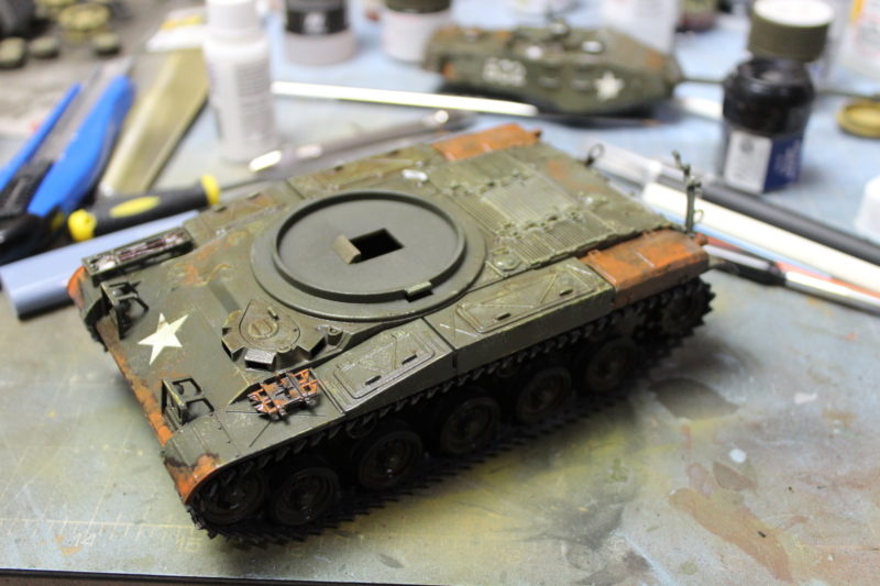 Rust And Washes On The M41 Tamiya Scale Model