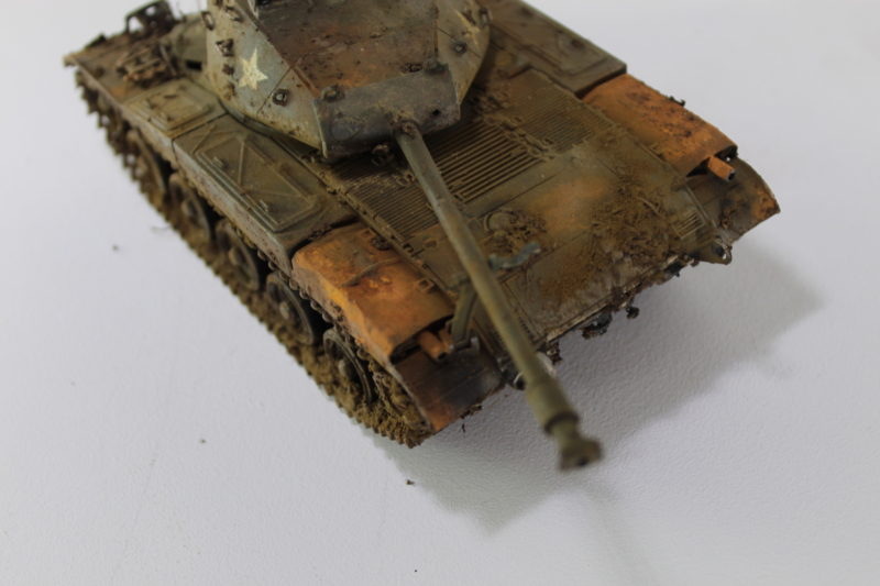 The Rusty Exhausts On The Tamiya 135th Scale M41 Tank