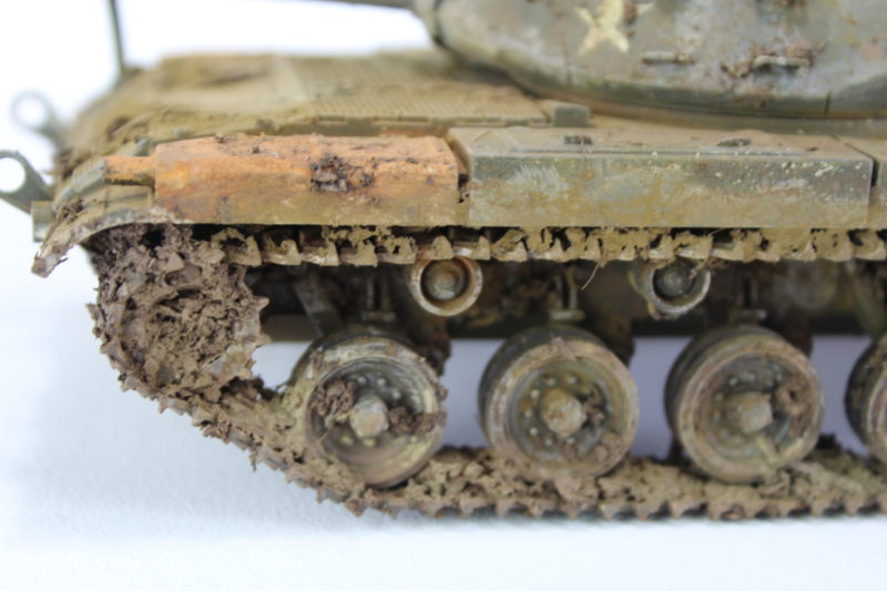 Tracks On The Walker Bulldog Model Tank.