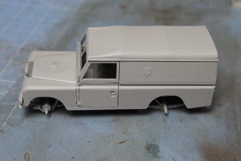 Completed The Roof For The 135th Scale Land Rover Plastic Model Kit