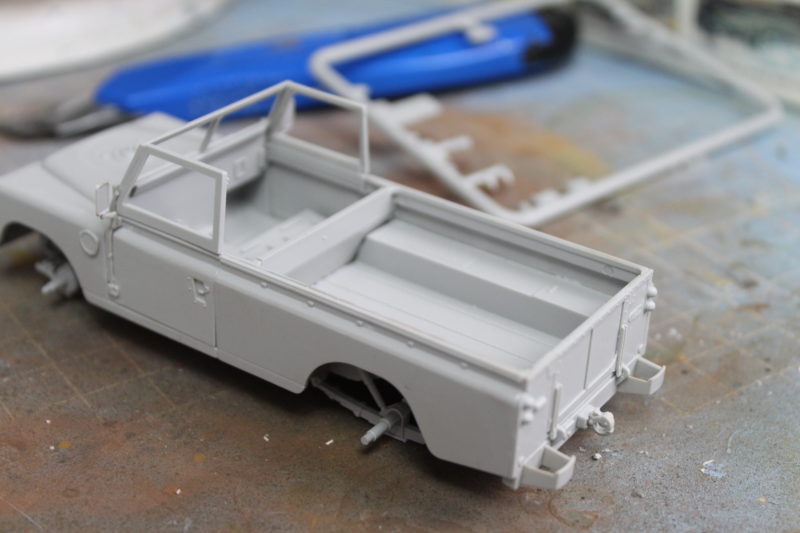 Final Bumpoers And Wing Mirrors Attached To The Land Rover Scale Model