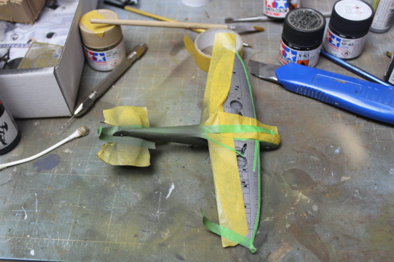 The Spitfire Masked And Ready For Painting