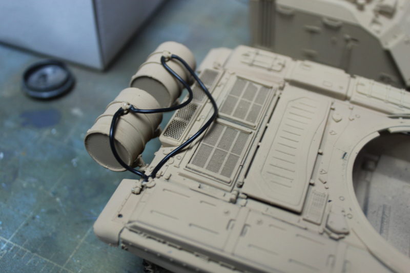 Attaching The Fuel Lines On The 135th Scale Model Tank