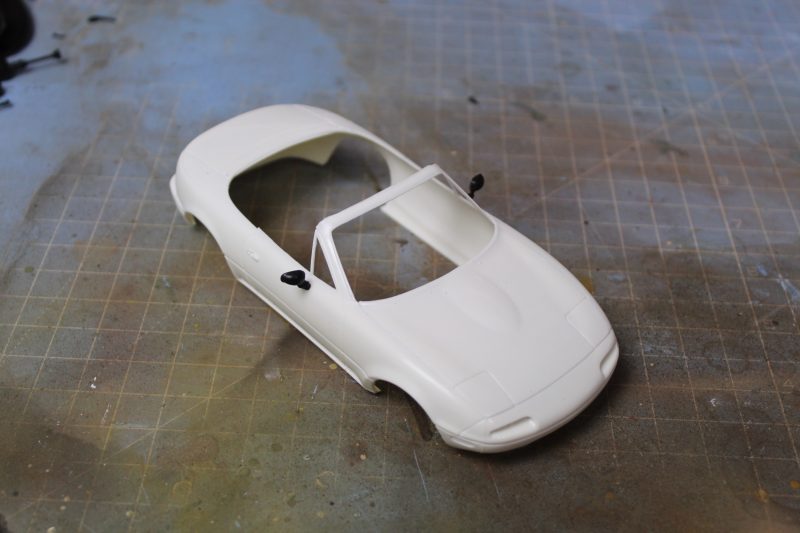 Mazda Eunos Roadster Body With Wing Mirrors Fitted Ready For Painting