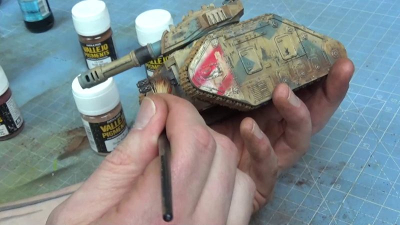 Applying Heavier Pigments To The Lower Hull Of The Leman Russ Tank