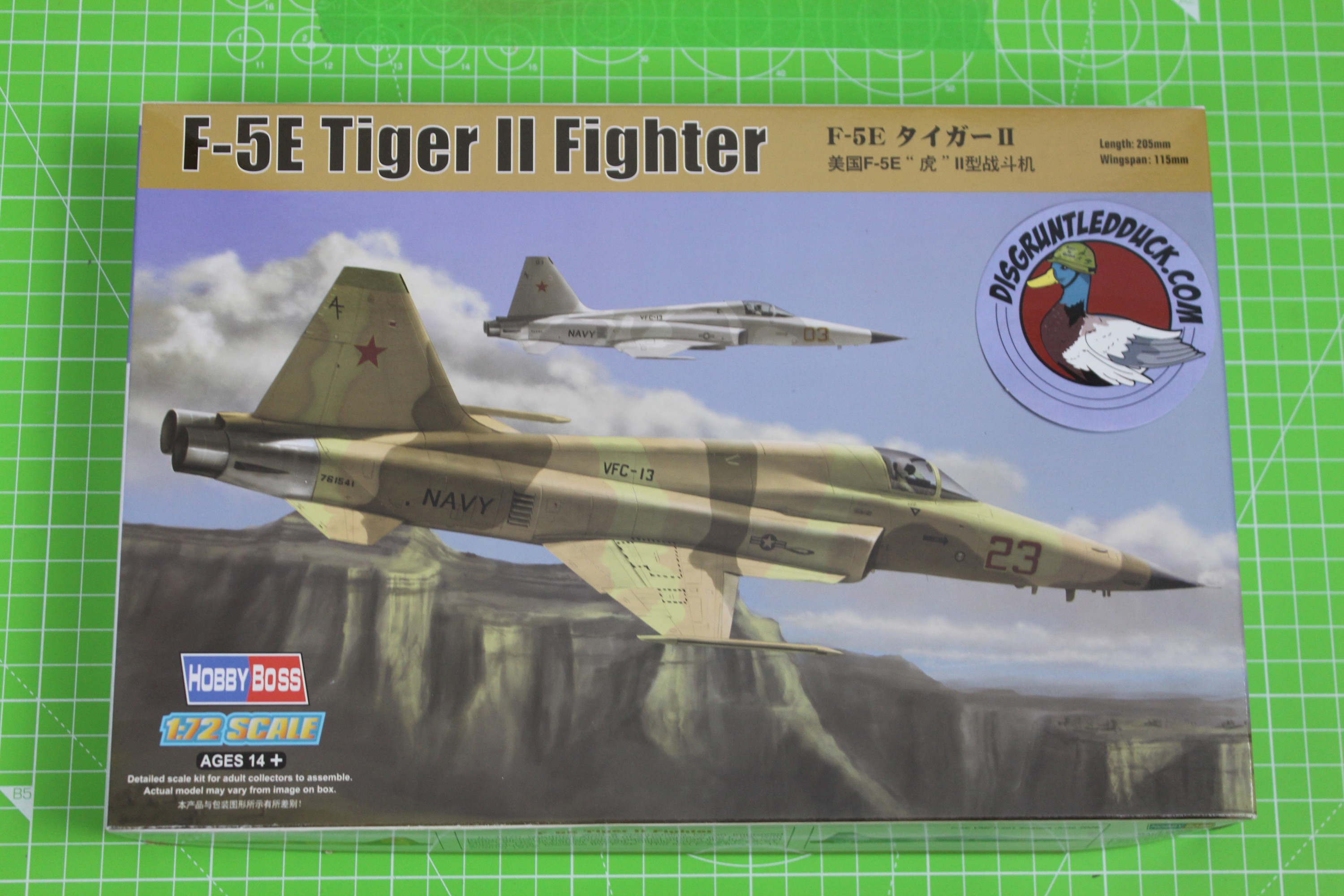 World War II 1:72 US F-5E "Tiger" II Fighter，model，military model，aircraft 
