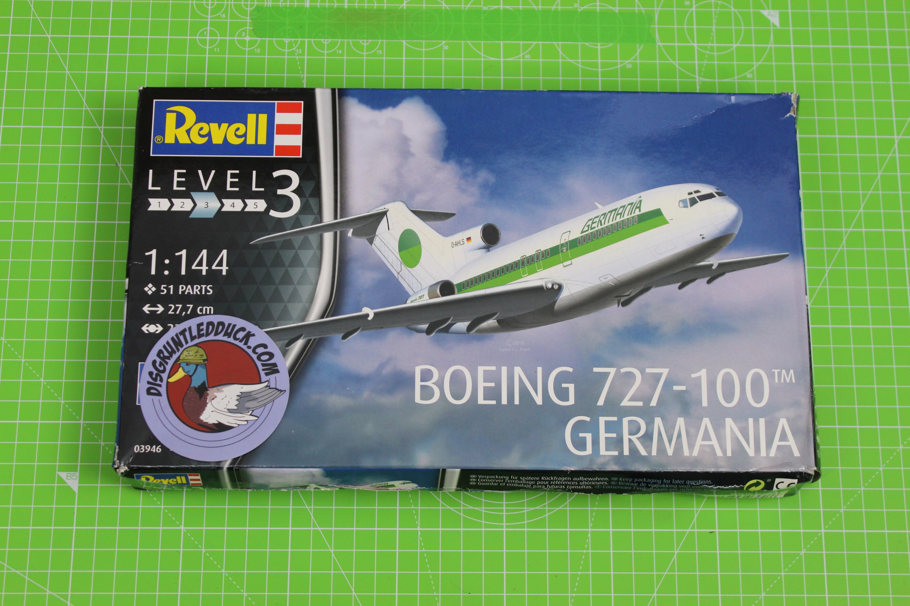 Boeing 727-100 Germania Set 1:144 Plastic Model Kit REVELL