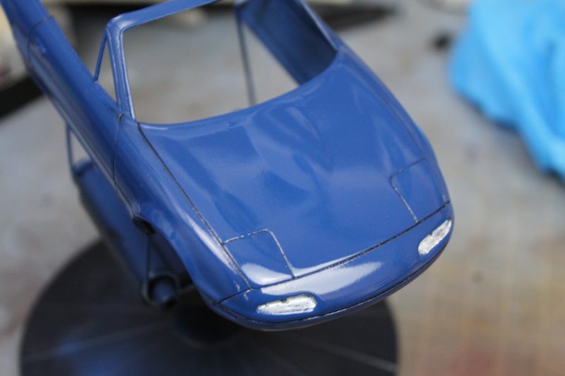 After Respraying The Scale Model Body In Blue And Giving It A Clear Coat It Has A Lot Better Finish