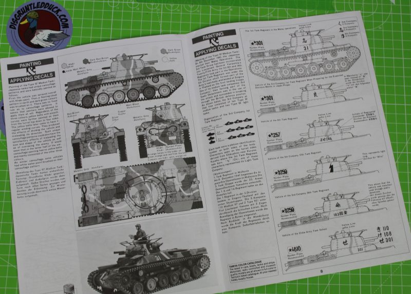 Tamiya 135th Japanese Medium Tank Type 97 Chi-Ha Scale Model Kit Instructions