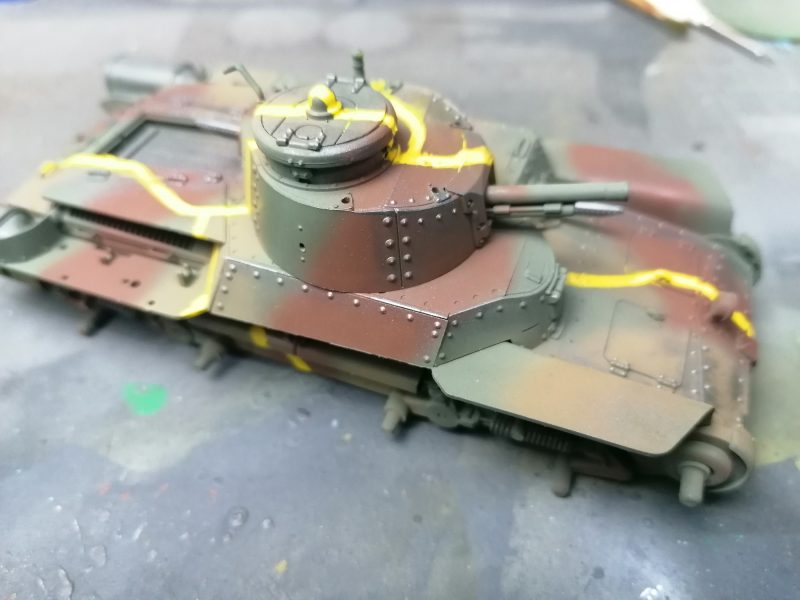 Painted The Turret And Hull Of The Tamiya 1/35th Scale Type 97