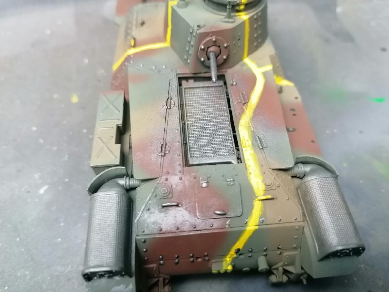 Some Of The Light Weathering On The Rear Of The Japanese Tank Model