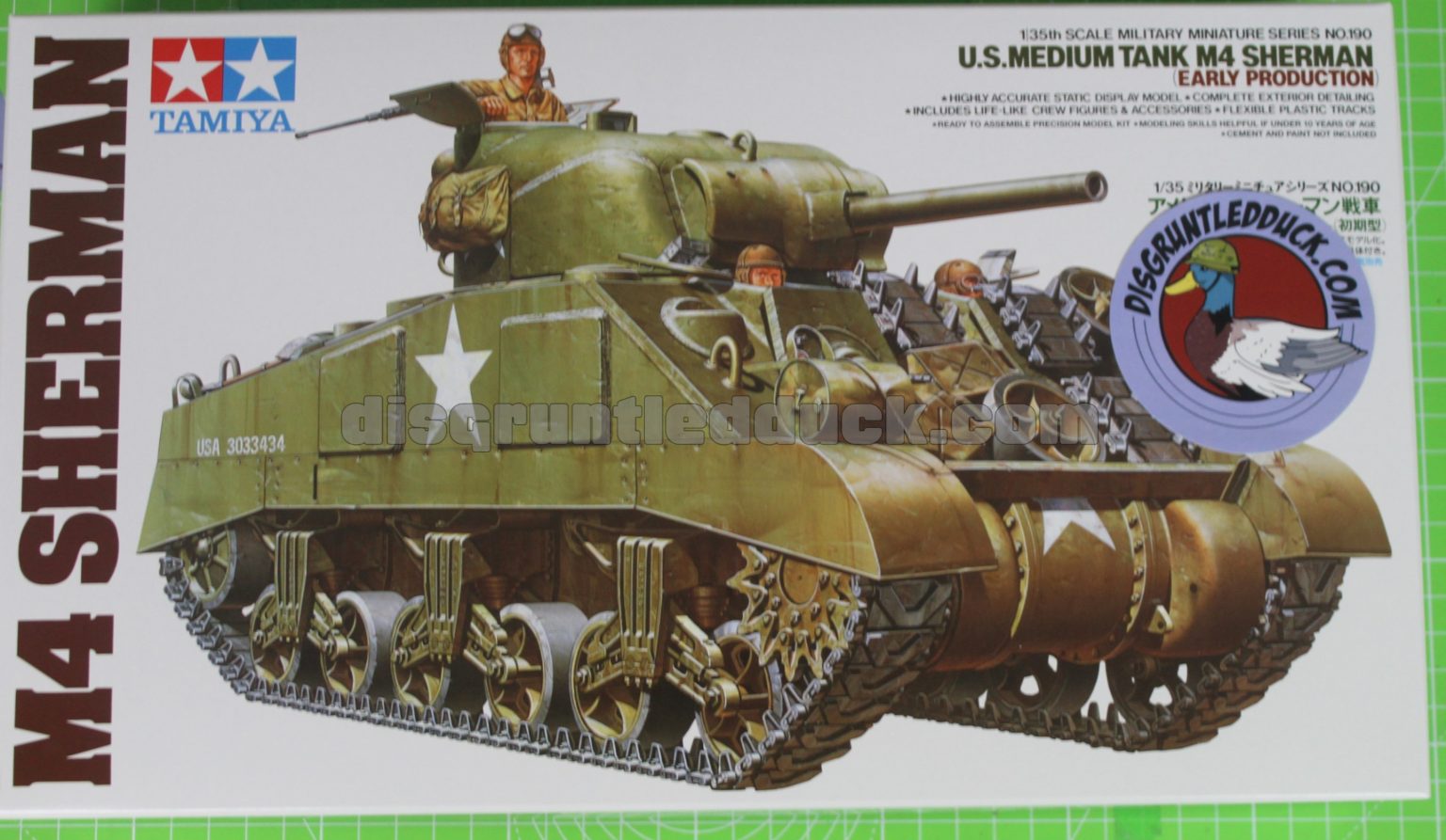 Tamiya 1/35th U.S. M4 Sherman Tank Early Production Review